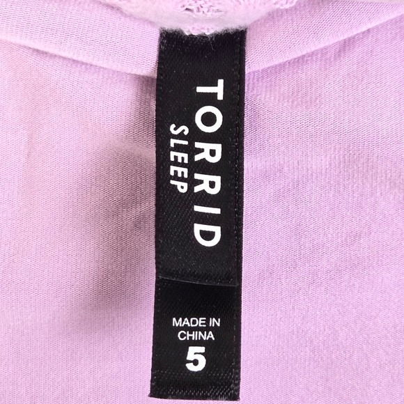 Torrid Lavender Waffle Knit Pajama Set Henley Tank Pants Plus Size 5X NWT - Picture 3 of 11